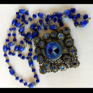 1900's Venetian Glass & Swarovski Antique Set